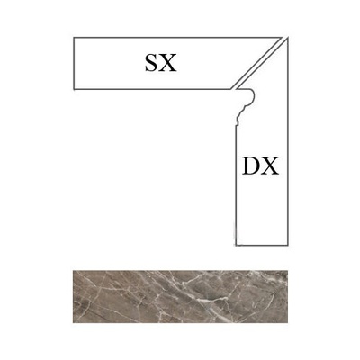 Versace Marble 240636 Battiscala Grigio DX Lap Угловой 117x8