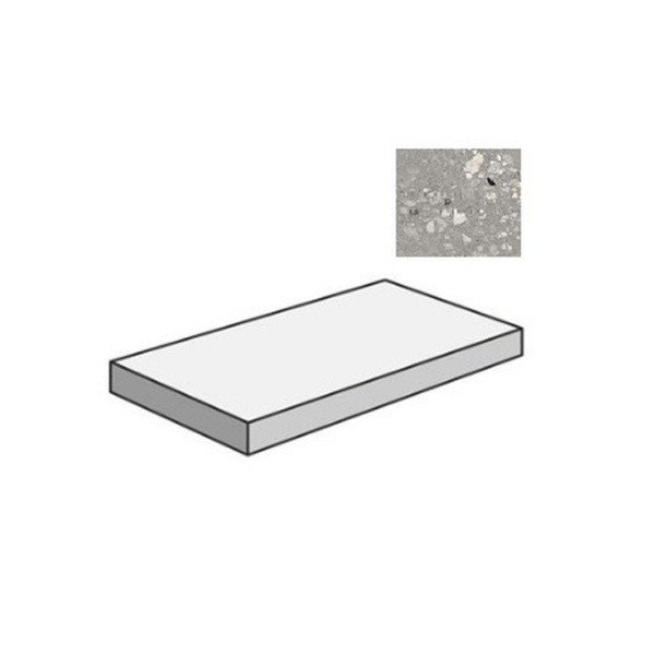 Sant Agostino Logico CSAGDCGY12 Gradone Angolare Dx Cosmo Grey 33x120