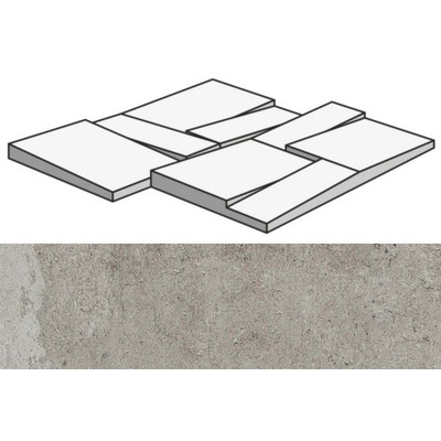 Rex Ceramiche La Roche 742242 Grey Mod. Muretto 3d 30x30