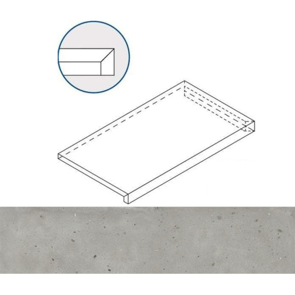 Italon Avantgarde (Авангард) 620070002832 Silver Правая 33x120