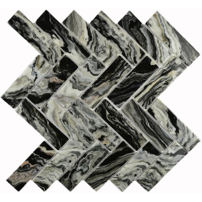 Bonaparte Мозаика стеклянная Hadar Black 26,8x28,6