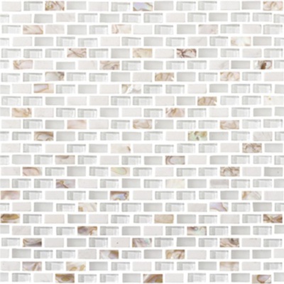L`antic colonial Mosaics Collection L244001101 Tribal Pearl White (1x2) 28.6x28.3