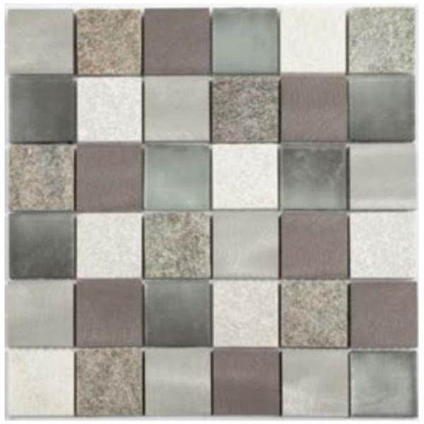 Moreroom Stone Mashup AG140 Glass Stone Aluminum Grey 29,8x29,8