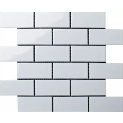 Bonaparte Керамогранитная мозаика Brick White 28.8x29.2