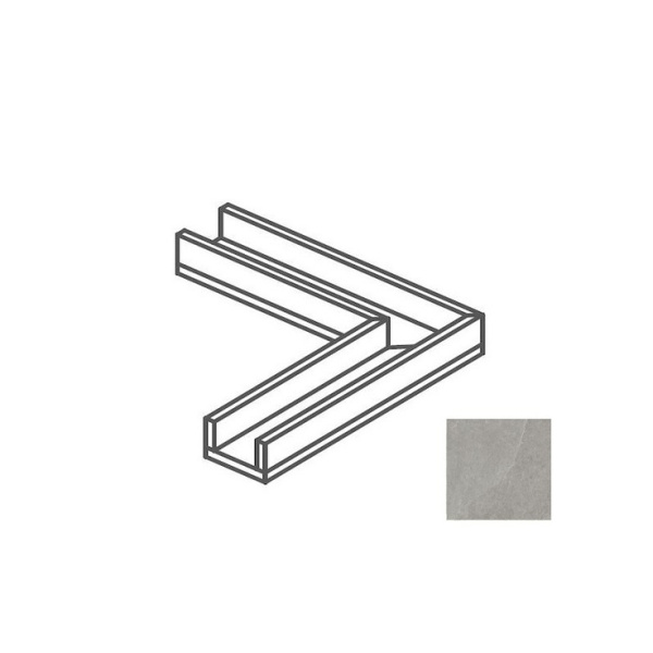Impronta italgraniti Shale SL03CAA6 Canalina Angolare Greige 14x60x8