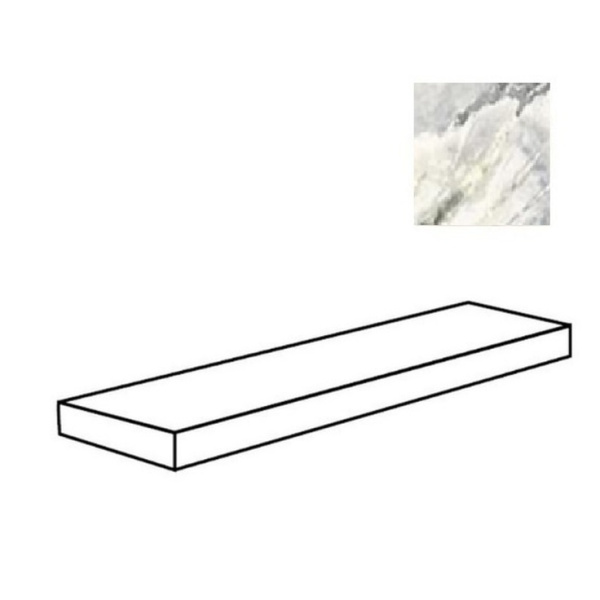 Flaviker PI.SA Supreme Hedonism 0017897 Angolare Top Sx Dover White Nat Ret 32x120 - керамическая плитка и керамогранит