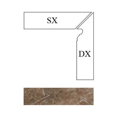 Versace Marble 240637 Battiscala Marrone DX Lap Угловой 117x8