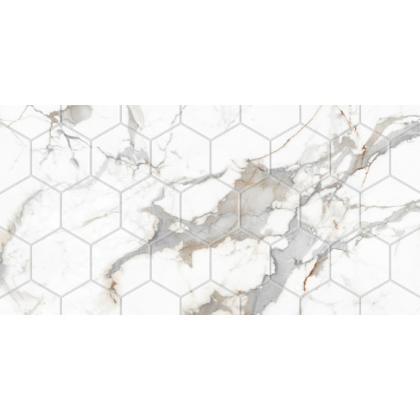 Eurotile Sandra White Mat Hex 30x60 - керамическая плитка и керамогранит