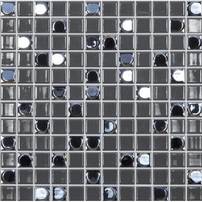 Vidrepur Aura Mix №828 Черный ( на сетке) 31,7x31,7 - керамическая плитка и керамогранит