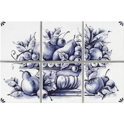 Polis Ceramiche Delft Decoro CP/6 Fruits 10x10