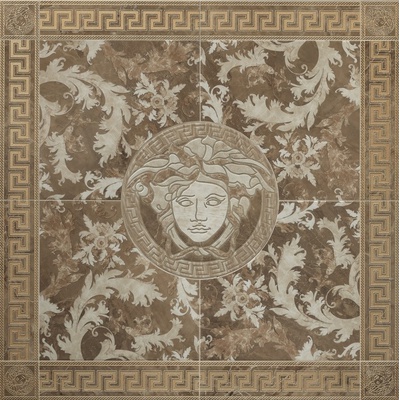 Versace Marble 240427 Rosone Marrone 117.2x117.2