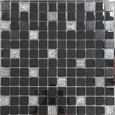 Orro Mosaic Glass Black & White 30x30