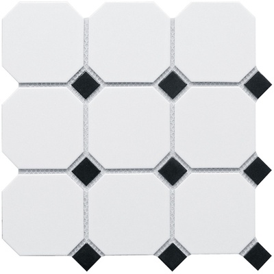 Starmosaic Homework CLA006 Octagon big White-Black Matt 30x30