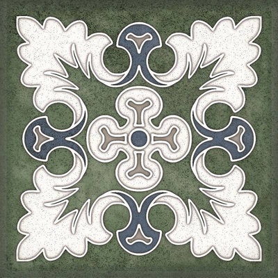 Керлайф Smalto Decor 1 Verde 15x15 - керамическая плитка и керамогранит