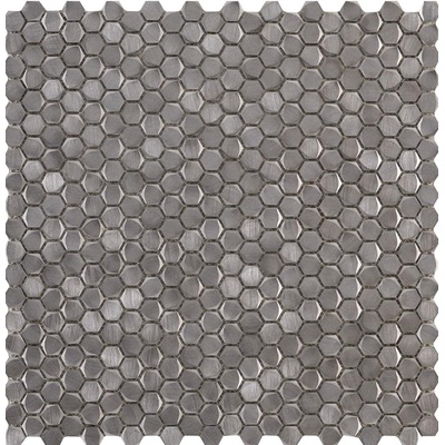 L`antic colonial Mosaics Collection L241713651 Gravity Aluminium 3D Hexagon Metal 30.4x31