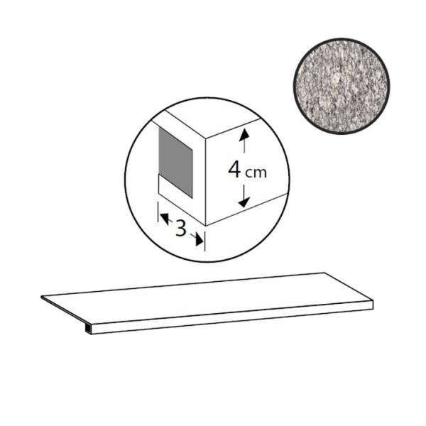 Sant Agostino Unionstone CSAGLOGR12 Gradone London Grey 33x120