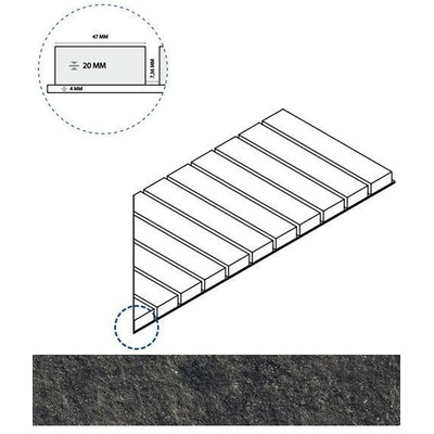 Italon Room 620090000674 Black Griglia Stream Dx 25x60