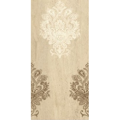 Serenissima Cir Travertino Inserto Stencil Crema 30x60