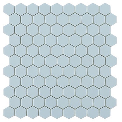 Vidrepur Nordic Hex № 925 Голубой (на сетке) 30,7x31,7 - керамическая плитка и керамогранит