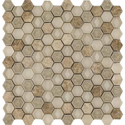 L`antic colonial Mosaics Collection L244006231 Aura Hexagon Creams 29x30