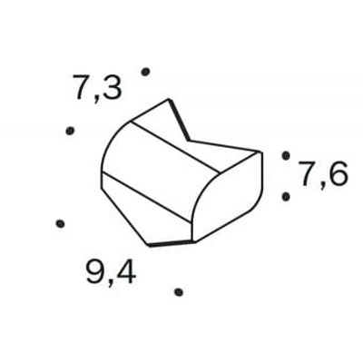 Mutina Phenomenon TYPHR12 Racc.Est.Honeycomb A-B Fango 9,4x7,6