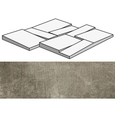 Rex Ceramiche Matieres 755944 Gris Mod Muretto 3D 30x30