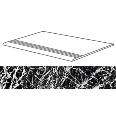 Piemme Valentino Majestic Gradino Glam Black Lev 30x60