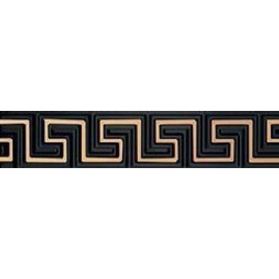 Versace Olympus 268011 Listello Greca Oro Nero 10x50