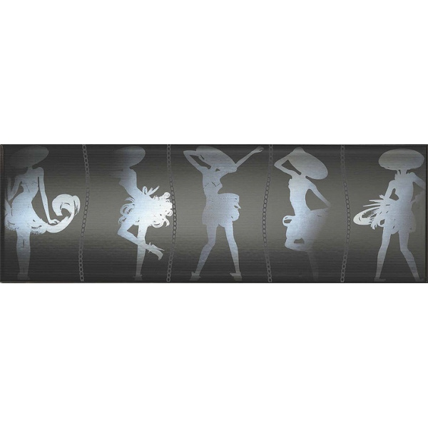 EdilCuoghi Ceramiche Reflexe Noir Fascia Petite Dame 20x60