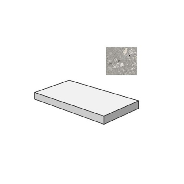 Sant Agostino Logico CSAGSCGY12 Gradone Angolare Sx Cosmo Grey 33x120