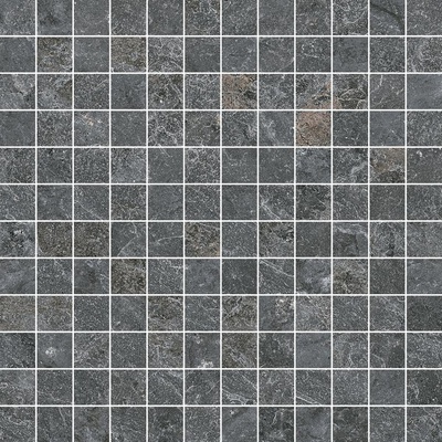 Monocibec Ceramiche Dolomite 95619 Dark Mosaico 2.5x2.5 Su Rete 30x30