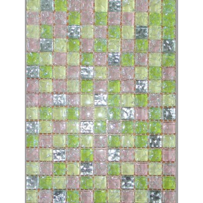 Keramograd Мозаика стеклянная с камнем Зеленая SD015 30x30