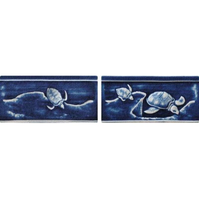 Settecento The Traditional Style 30525 Turtles A-B Blue Navy Listello 7,5x15