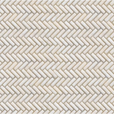 Stone China Mosaic White Beige Nat Rectangle 29.6x30
