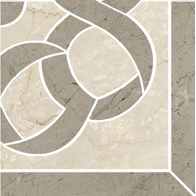 Refin Prestigio LZ06 Botticino Fascia Classic Lucido Anogolo Sx R 15x15