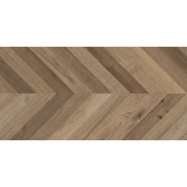 Laparet Wood Lux Walnut Chevron M матовый карвинг 60x120 - керамическая плитка и керамогранит