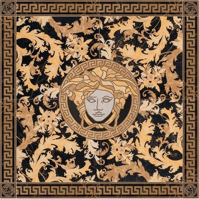 Versace Marble 240423 Rosone Nero S Laurent 117.2x117.2