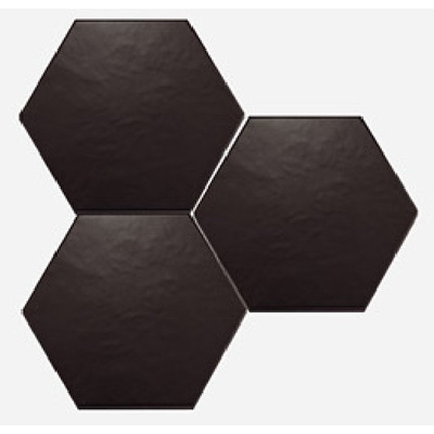 Equipe Scale Hexagon Porcelanico 23114 Hexagon Scale Black Matt 11.6x10.1