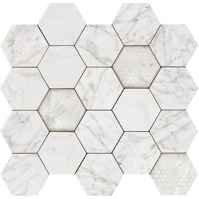 Piemme Valentino Majestic Hexagon Apuanian White Lev 34x36