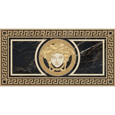 Versace Marble 240433 Rosone Nero S Laurent 58.5x117.2