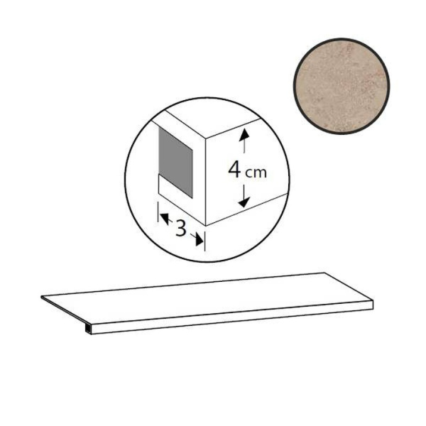 Sant Agostino Unionstone CSAGJUST12 Gradone Jura Stone 33x120