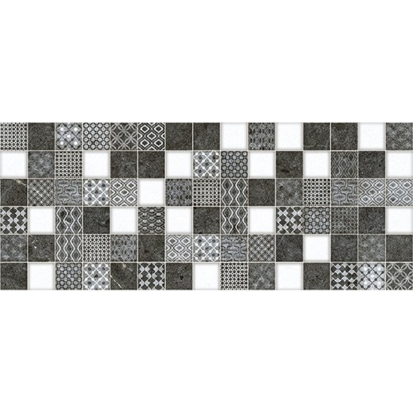 Unicer Cosmos Plata Mosaico Negro 23,5x58