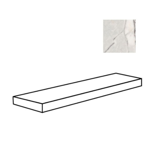 Flaviker PI.SA Supreme Treasure 0009083 Angolare Top Sx Greylac Platinum Nat Ret 32x120 - керамическая плитка и керамогранит