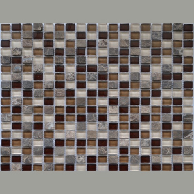Keramograd Мозаика стеклянная с камнем Коричневая GS300 30x30