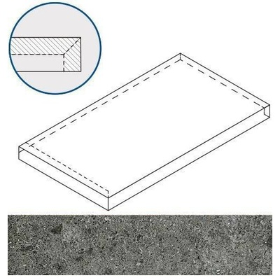 Italon Genesis 620070001075 Saturn Grey Nat Scal. Угл. Лев. X2 33x60