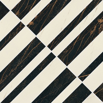 Versace Marble 240521 Mosaico Optical Nero/Bianco 58.5x58.5