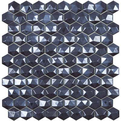 Vidrepur Diamond Hex № 374D Синий (на сетке) 31,7x30,7