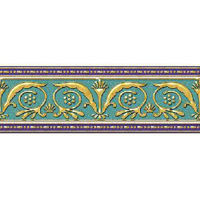 Ceramique Imperiale Золотой Бирюзовый 03-71-905-0 25x9