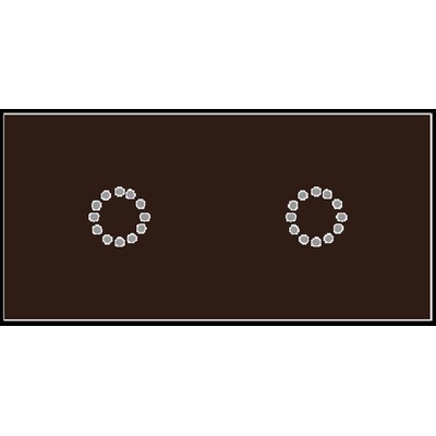 La Diva Maria Rettangolo Liscia 2 Magnete Caffe L 10x20