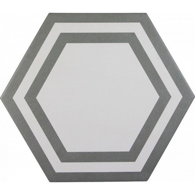 Adex Pavimento ADPV9018 Hexagono Deco Dark Gray 20x23